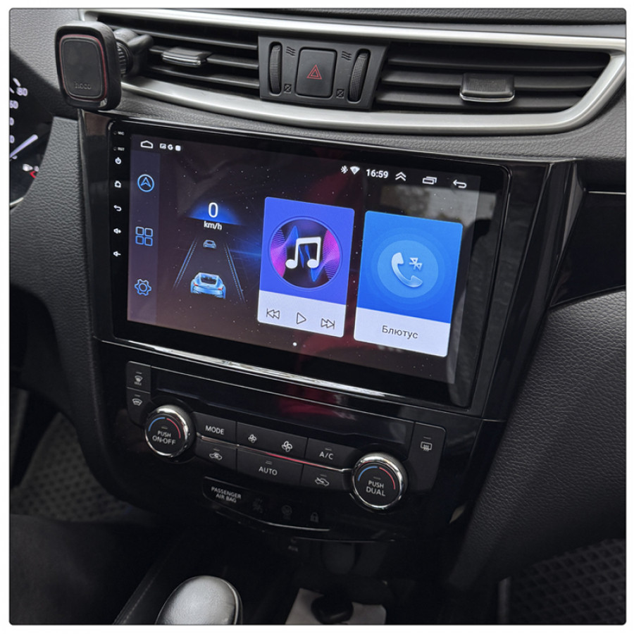 Штатная магнитола Lesko для Nissan Qashqai II Рестайлинг 2017-н.в. экран 10" 2/32Gb 4G Wi-Fi GPS Top