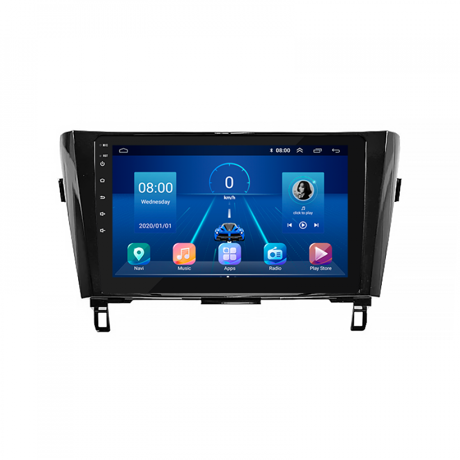 Штатная магнитола Lesko для Nissan Qashqai II Рестайлинг 2017-н.в. экран 10" 6/128Gb 4G Wi-Fi GPS Top
