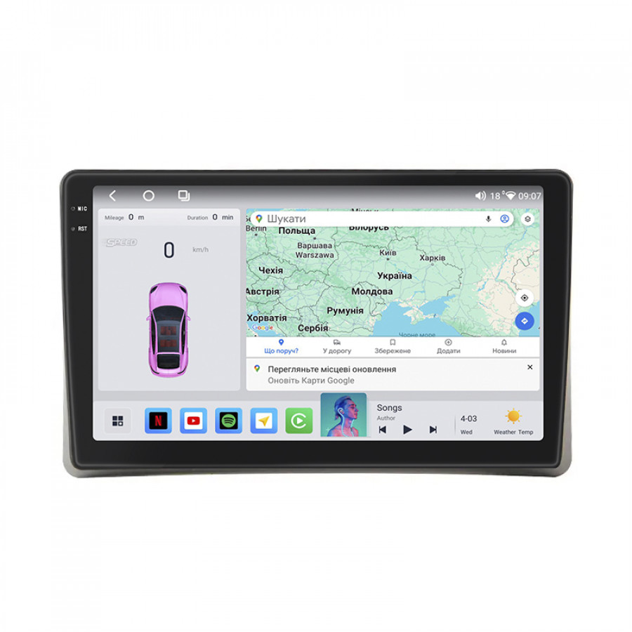 Штатная магнитола Lesko для Nissan Teana I 2003-2005 экран 9" 4/64 QLED CarPlay 4G Wi-Fi GPS 360 Prime