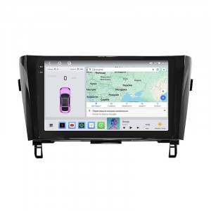 Штатная магнитола Lesko для Nissan X-Trail III Рестайлинг 2017-2021 экран 10" 4/64 QLED CarPlay 4G Wi-Fi GPS 360 Prime