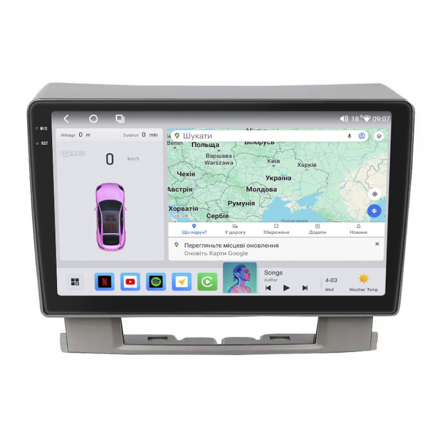 Штатная магнитола Lesko для Opel Astra J 2009-2012 экран 9" 4/64 QLED CarPlay 4G Wi-Fi GPS 360 Prime