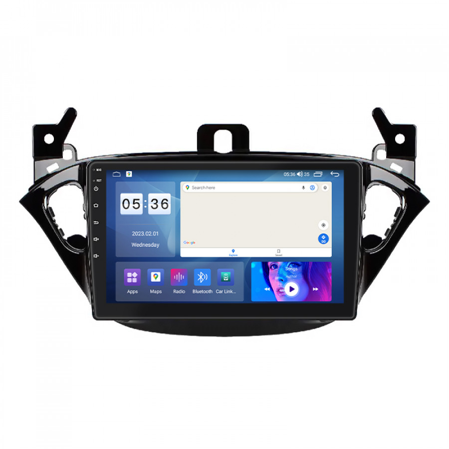 Штатная магнитола Lesko для Opel Corsa E 2014-2019 экран 9" 4/64Gb CarPlay 4G Wi-Fi GPS Prime
