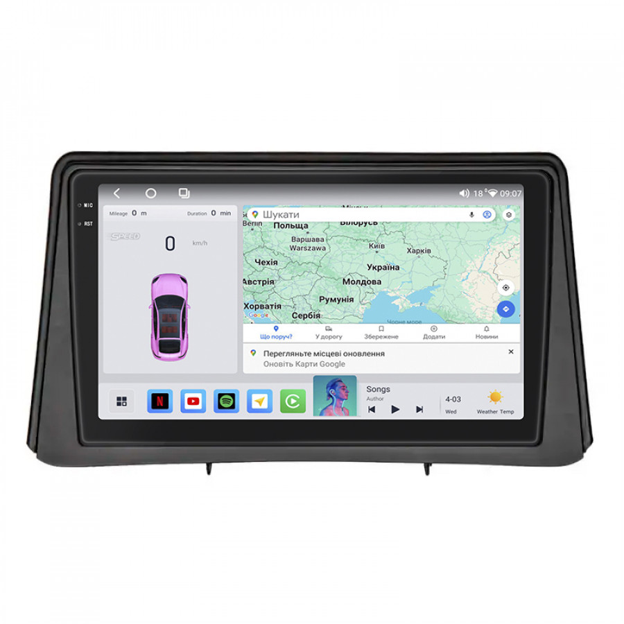 Штатная магнитола Lesko для Opel Mokka I 2012-2016 экран 9" 4/64 QLED CarPlay 4G Wi-Fi GPS 360 Prime