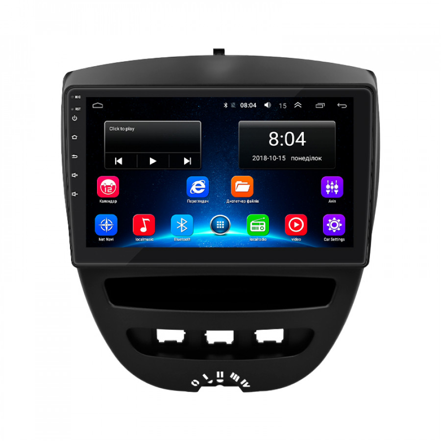 Штатная магнитола Lesko для Peugeot 107 I 2005-2009 экран 10" 2/32Gb Wi-Fi GPS Base