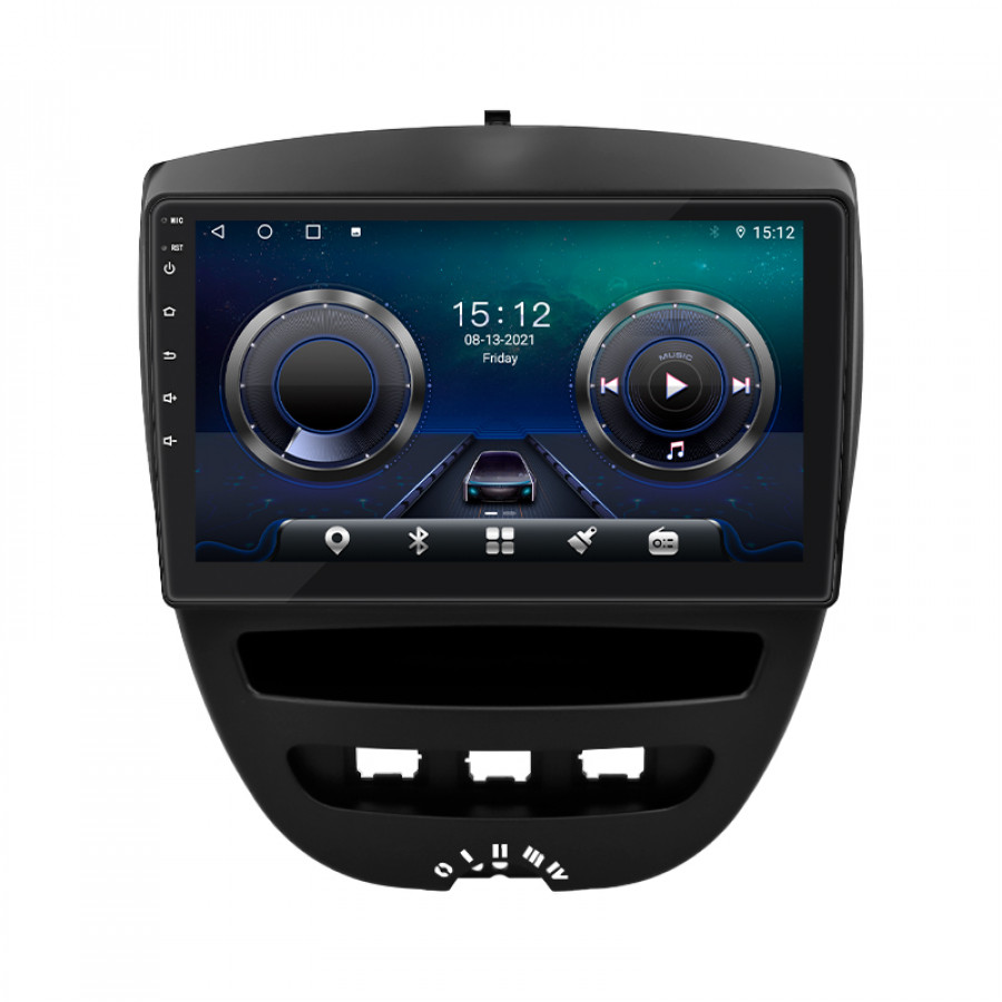 Штатная магнитола Lesko для Peugeot 107 I 2005-2009 экран 10" 4/64Gb 4G Wi-Fi GPS Top