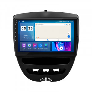 Штатная магнитола Lesko для Peugeot 107 I Рестайлинг 2 2012-2014 экран 10" 2/32Gb CarPlay 4G Wi-Fi GPS Prime