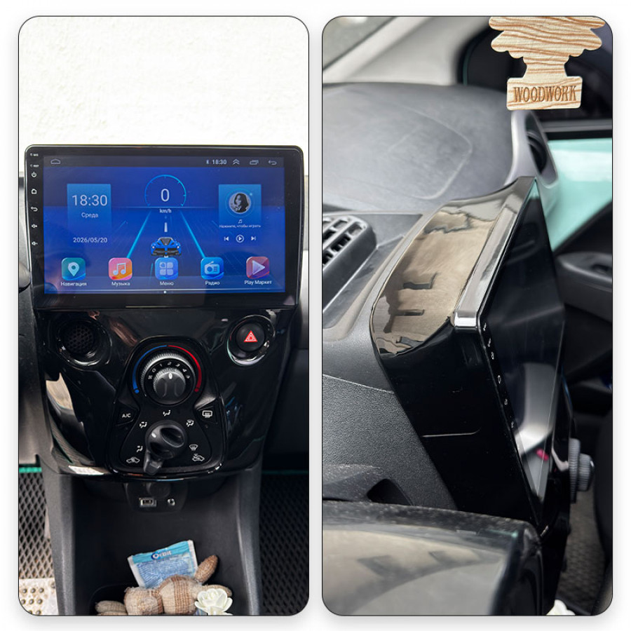Штатная магнитола Lesko для Peugeot 108  2014-2021 экран 10" 2/32Gb Wi-Fi GPS Base