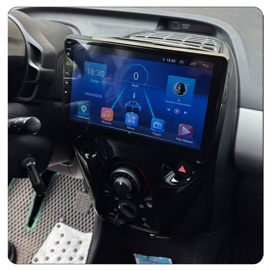 Штатная магнитола Lesko для Peugeot 108  2014-2021 экран 10" 2/32Gb Wi-Fi GPS Base