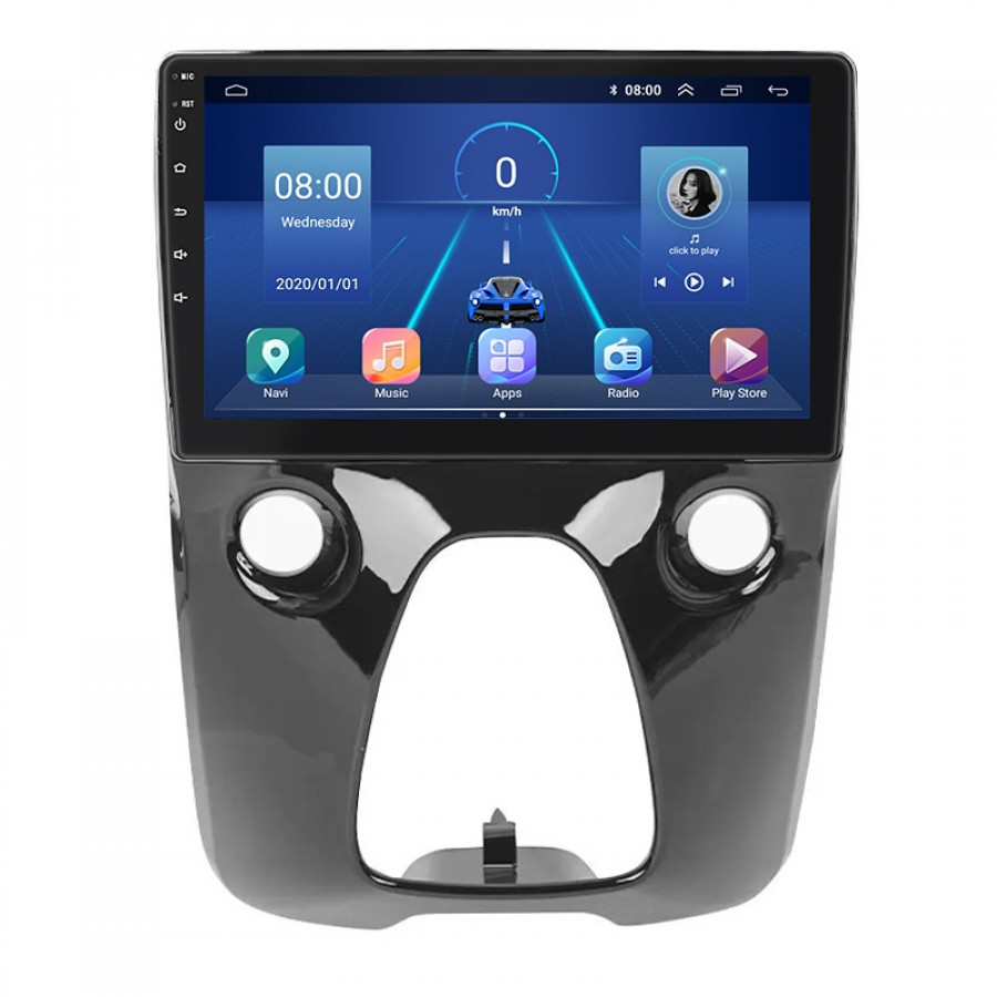 Штатная магнитола Lesko для Peugeot 108  2014-2021 экран 10" 6/128Gb 4G Wi-Fi GPS Top
