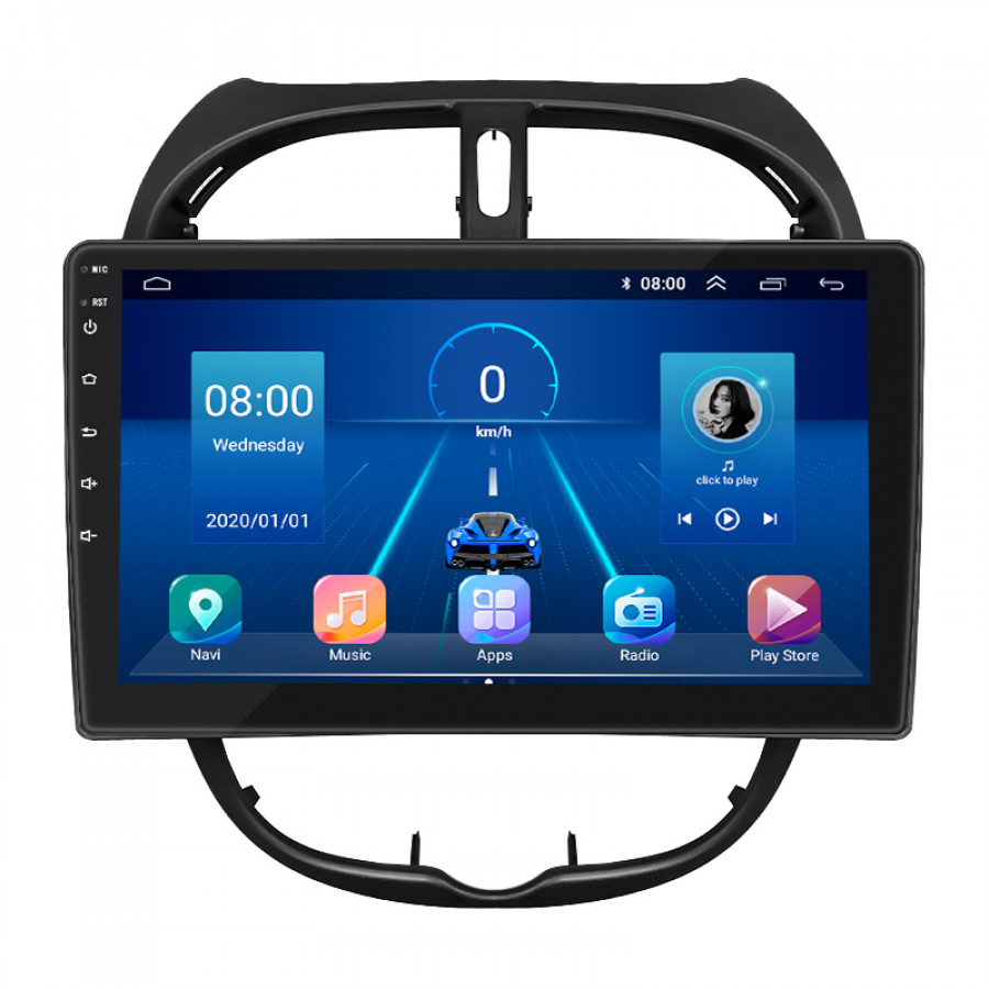 Штатная магнитола Lesko для Peugeot 206  1998-2012 экран 9" 2/32Gb 4G Wi-Fi GPS Top