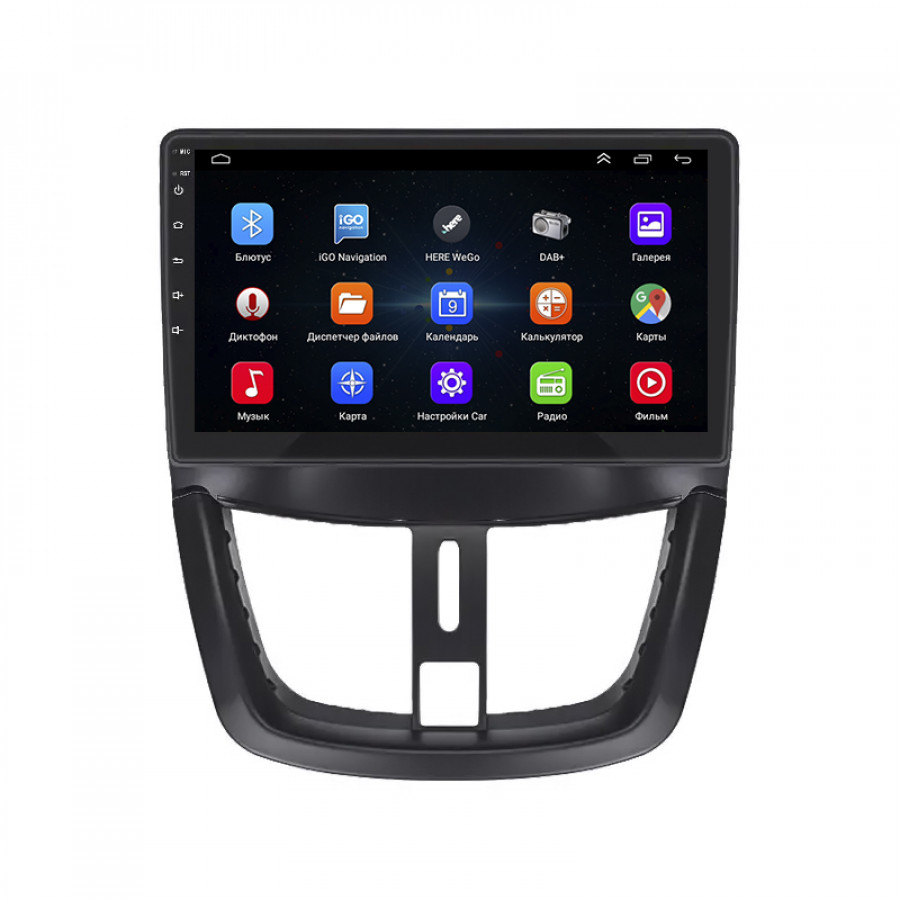 Штатная магнитола Lesko для Peugeot 207 I Рестайлинг 2009-2015 экран 9" 2/32Gb Wi-Fi GPS Base