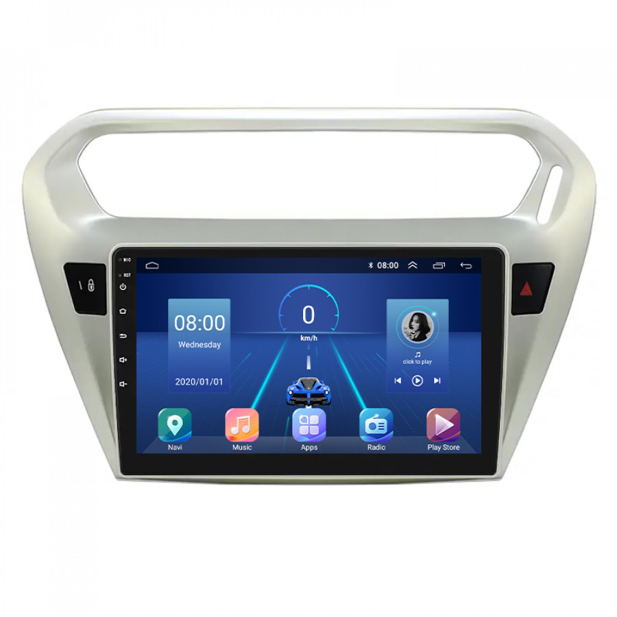 Штатная магнитола Lesko для Peugeot 301 I 2012-2016 экран 9" 2/32Gb 4G Wi-Fi GPS Top