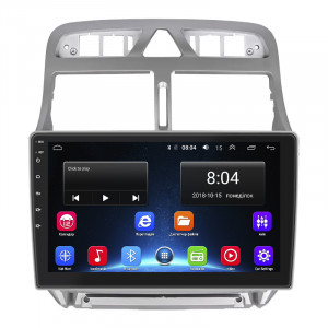 Штатная магнитола Lesko для Peugeot 307 I 2001-2005 экран 9" 2/32Gb Wi-Fi GPS Base