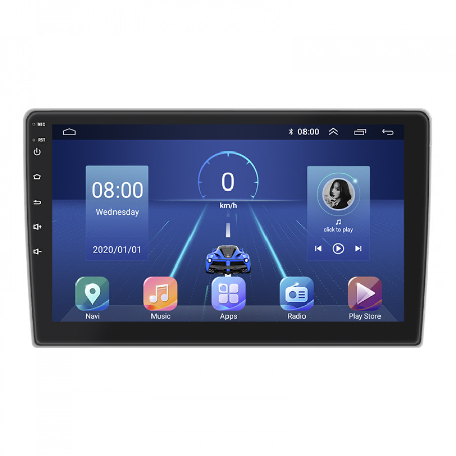 Штатная магнитола Lesko для Peugeot 407  2004-2011 экран 9" 4/64Gb 4G Wi-Fi GPS Top