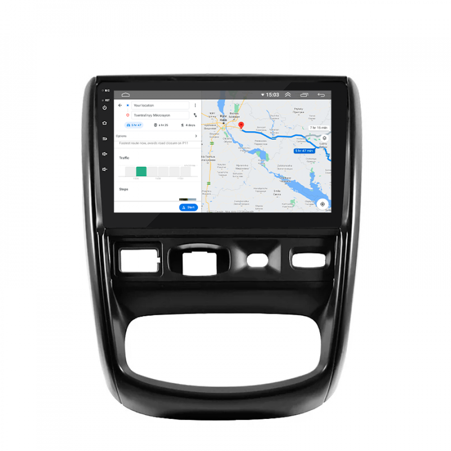 Штатная магнитола Lesko для Renault Duster I 2010-2015 экран 9" 2/32Gb Wi-Fi GPS Base