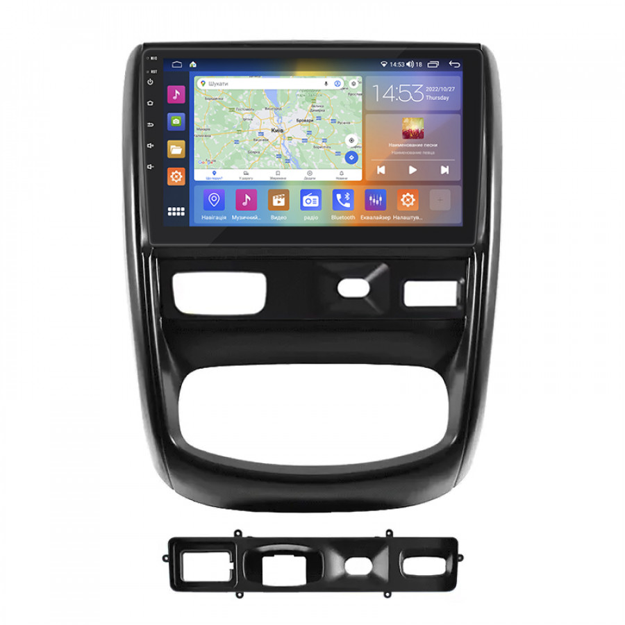 Штатная магнитола Lesko для Renault Duster I 2010-2015 экран 9" 4/64Gb CarPlay 4G Wi-Fi GPS Prime