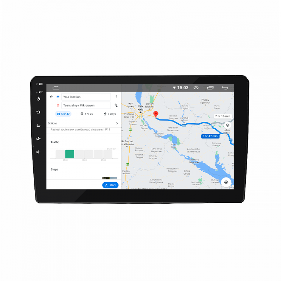 Штатная магнитола Lesko для Renault Duster I Рестайлинг 2015-2021 экран 9" 2/32Gb Wi-Fi GPS Base