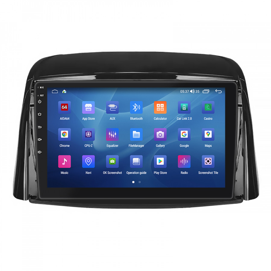 Штатная магнитола Lesko для Renault Koleos I Рестайлинг 2 2013-2016 экран 9" 4/64Gb CarPlay 4G Wi-Fi GPS Prime