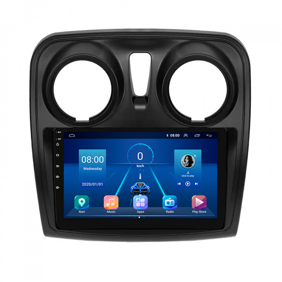 Штатная магнитола Lesko для Renault Lodgy  2012-н.в экран 9" 6/128Gb 4G Wi-Fi GPS Top
