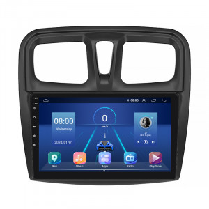 Штатная магнитола Lesko для Renault Logan II 2012-2018 экран 10" 4/32Gb 4G Wi-Fi GPS Top