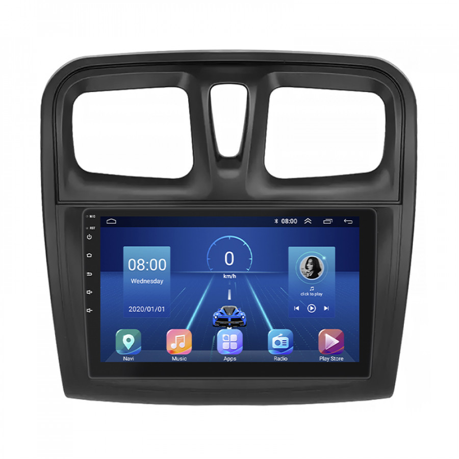 Штатная магнитола Lesko для Renault Logan II ver 2 2012-2018 экран 9" 4/64Gb 4G Wi-Fi GPS Top