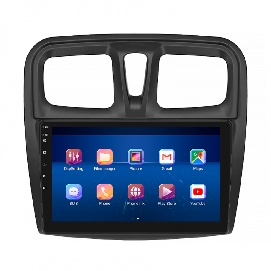Штатная магнитола Lesko для Renault Logan II Рестайлинг 2018-н.в экран 10" 2/32Gb 4G Wi-Fi GPS Top