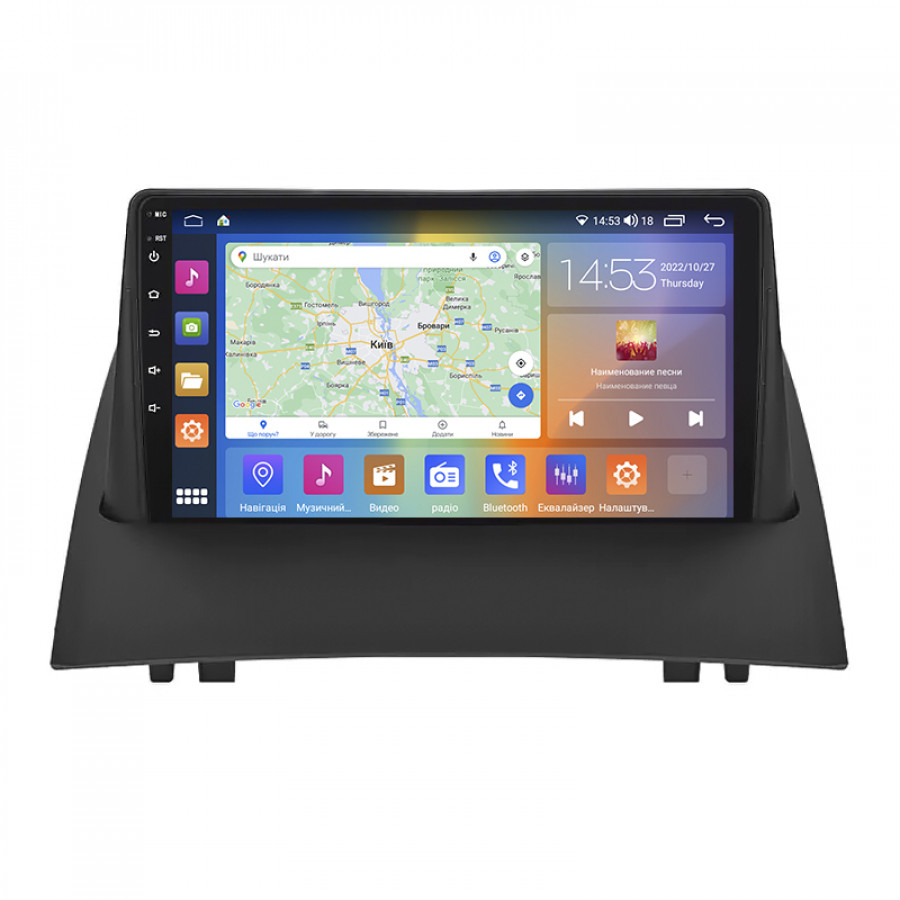 Штатная магнитола Lesko для Renault Megane II Рестайлинг 2006-2009 экран 9" 4/64Gb CarPlay 4G Wi-Fi GPS Prime