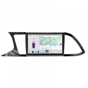 Штатная магнитола Lesko для SEAT Leon III 2012-2016 экран 9" 4/64 QLED CarPlay 4G Wi-Fi GPS 360 Prime