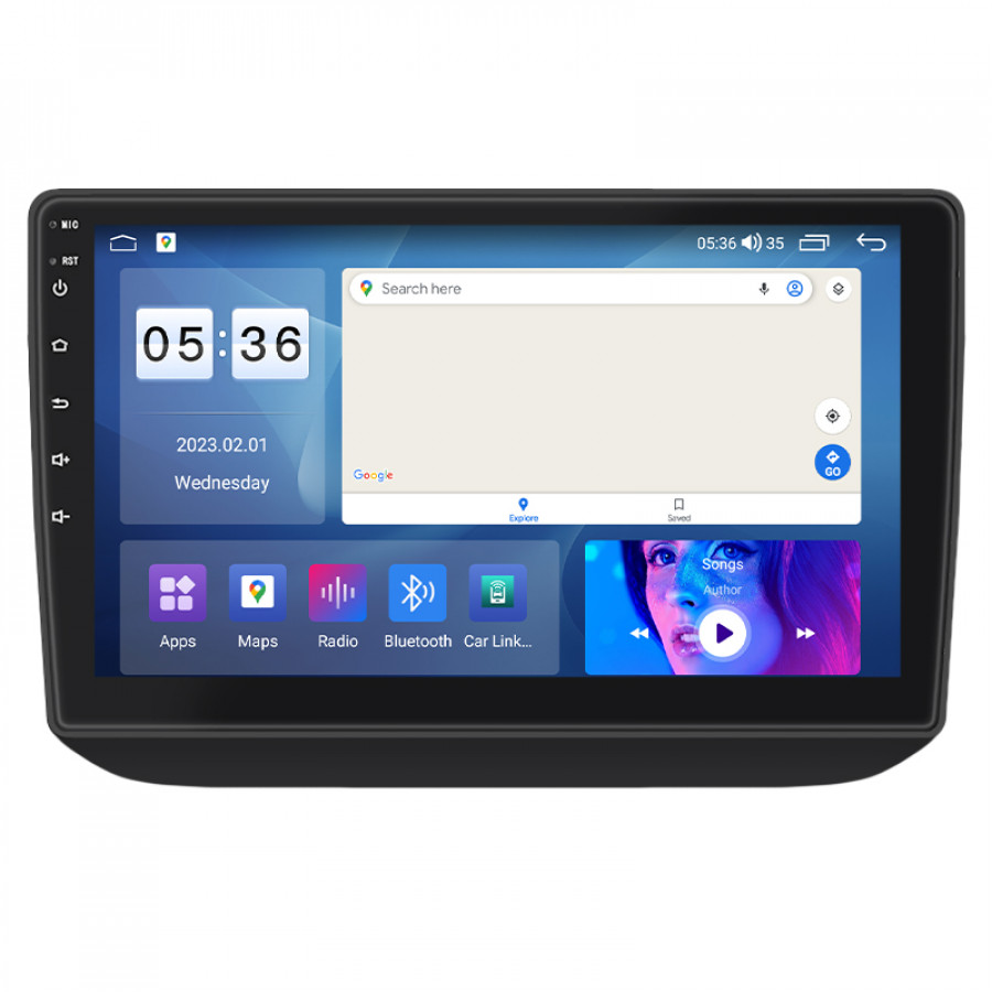 Штатная магнитола Lesko для Skoda Fabia II 2007-2010 экран 10" 2/32Gb CarPlay 4G Wi-Fi GPS Prime