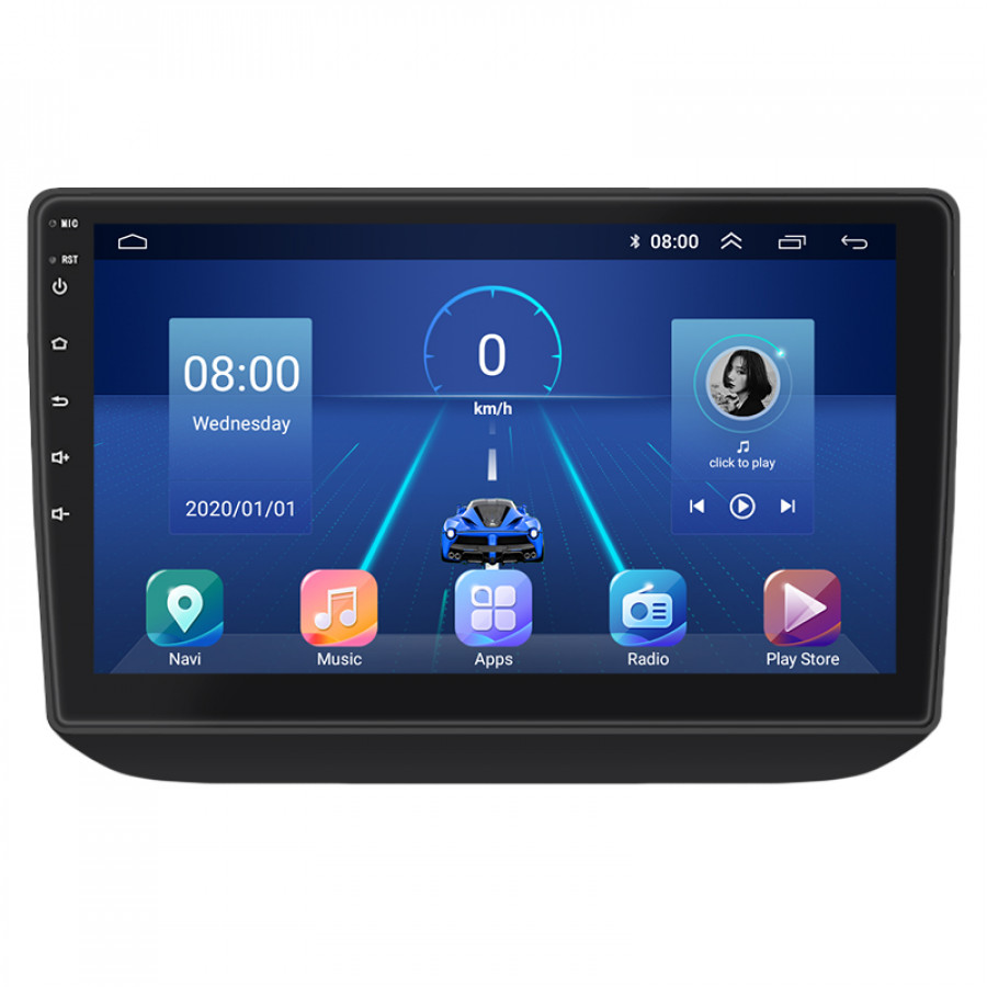 Штатная магнитола Lesko для Skoda Fabia II Рестайлинг 2010-2014 экран 10" 2/32Gb 4G Wi-Fi GPS Top
