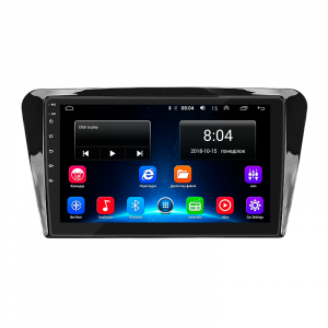 Штатная магнитола Lesko для Skoda Octavia III (A7) Рестайлинг 2017-2020 экран 10" 2/32Gb Wi-Fi GPS Base