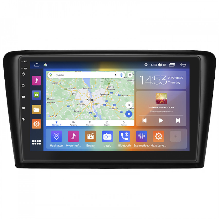 Штатная магнитола Lesko для Skoda Spaceback  2014-2019 экран 9" 2/32Gb CarPlay 4G Wi-Fi GPS Prime