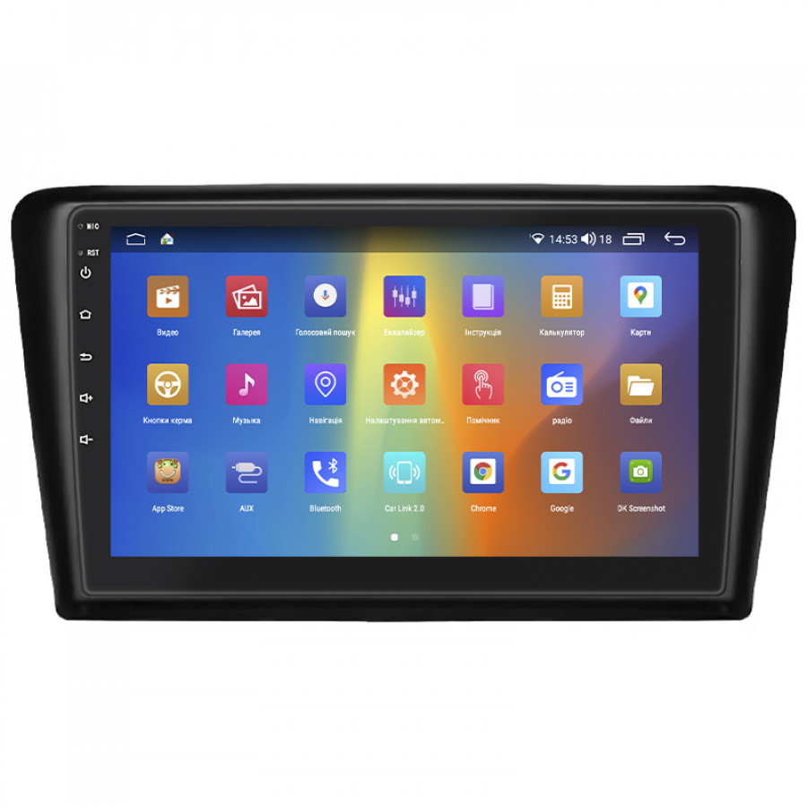 Штатная магнитола Lesko для Skoda Spaceback  2014-2019 экран 9" 2/32Gb CarPlay 4G Wi-Fi GPS Prime