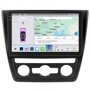 Штатная магнитола Lesko для Skoda Yeti I 2009-2014 экран 10" 4/64 QLED CarPlay 4G Wi-Fi GPS 360 Prime