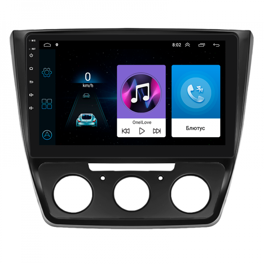 Штатная магнитола Lesko для Skoda Yeti I Рестайлинг 2013-2018 экран 10" 1/16Gb Wi-Fi GPS Base