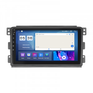 Штатная магнитола Lesko для Smart Fortwo 451 2007-2010 экран 9" 4/64Gb CarPlay 4G Wi-Fi GPS Prime