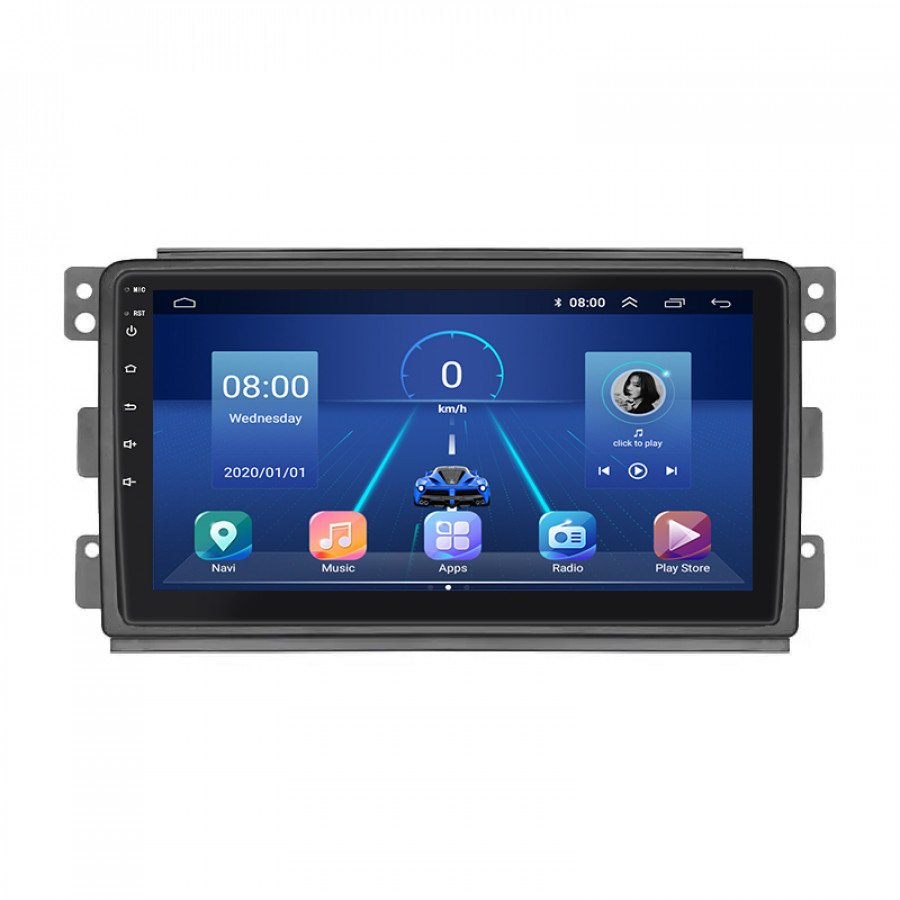 Штатная магнитола Lesko для Smart Fortwo 451 2007-2010 экран 9" 2/32Gb 4G Wi-Fi GPS Top