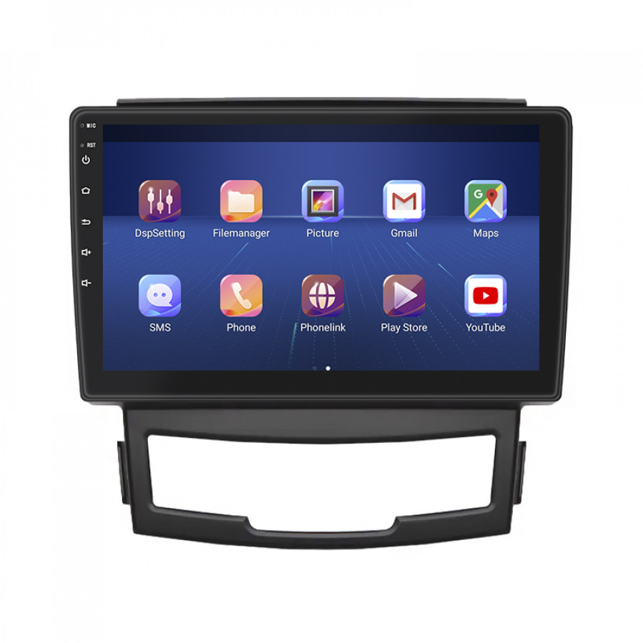 Штатная магнитола Lesko для SsangYong Actyon II 2010-2013 экран 9" 2/32Gb 4G Wi-Fi GPS Top