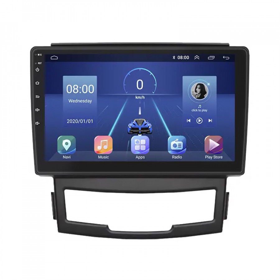 Штатная магнитола Lesko для SsangYong Korando III 2010-2013 экран 9" 6/128Gb 4G Wi-Fi GPS Top