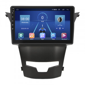 Штатная магнитола Lesko для SsangYong Korando III Рестайлинг 2013-2017 экран 9" 4/64Gb 4G Wi-Fi GPS Top
