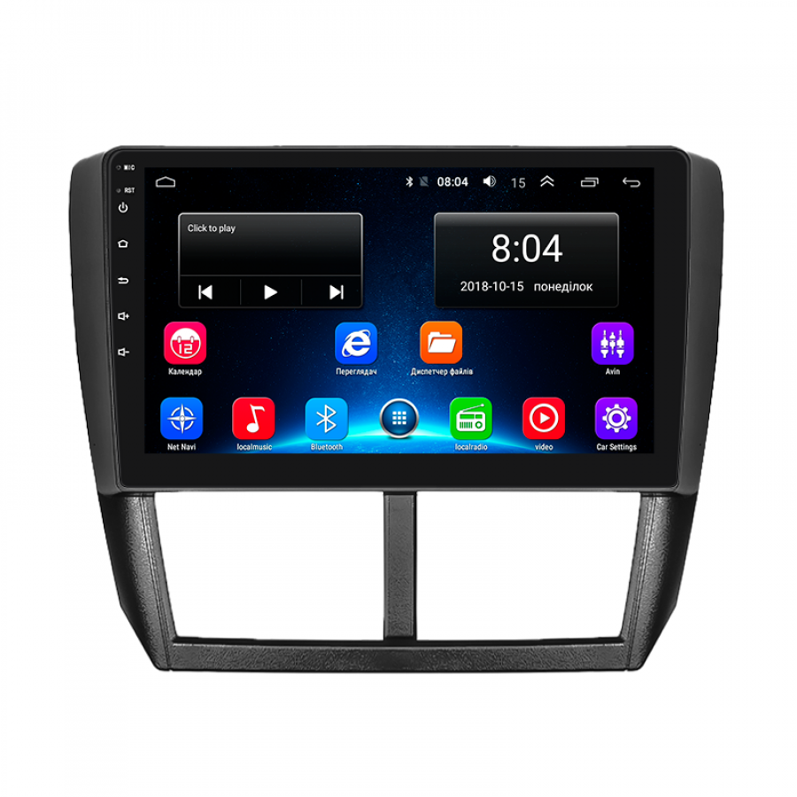Штатная магнитола Lesko для Subaru Forester III 2007-2011 экран 9" 2/32Gb Wi-Fi GPS Base