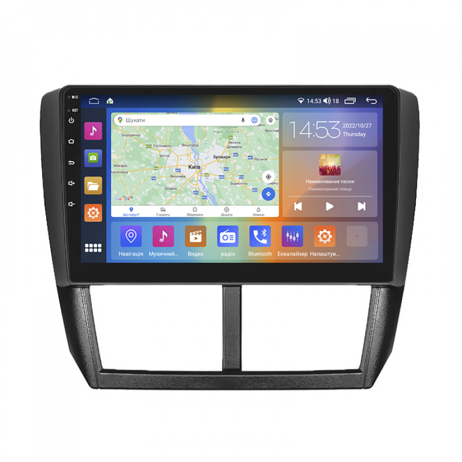 Штатная магнитола Lesko для Subaru Impreza III 2007-2011 экран 9" 4/64Gb CarPlay 4G Wi-Fi GPS Prime