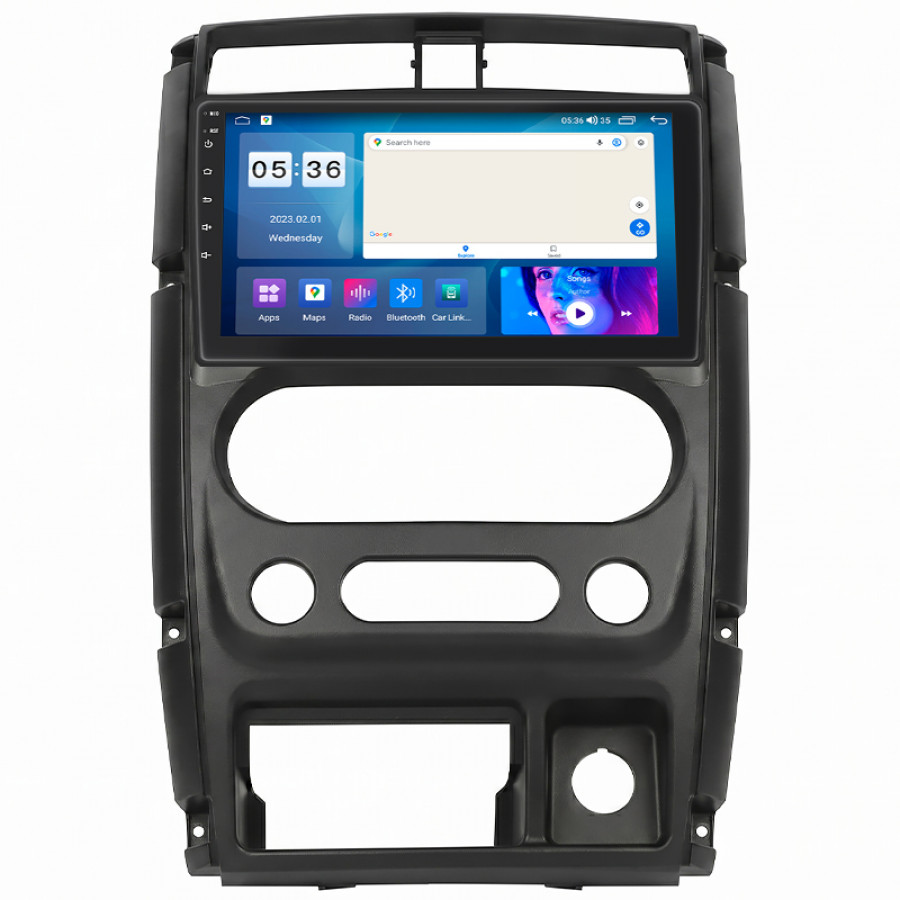 Штатная магнитола Lesko для Suzuki Jimny III Рестайлинг 1 2005-2012 экран 9" 2/32Gb CarPlay 4G Wi-Fi GPS Prime