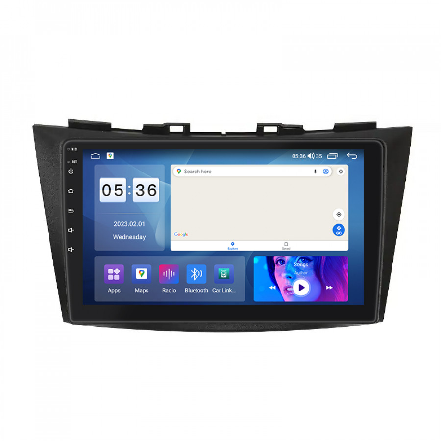 Штатная магнитола Lesko для Suzuki Swift IV 2011-2013 экран 9" 4/64Gb CarPlay 4G Wi-Fi GPS Prime