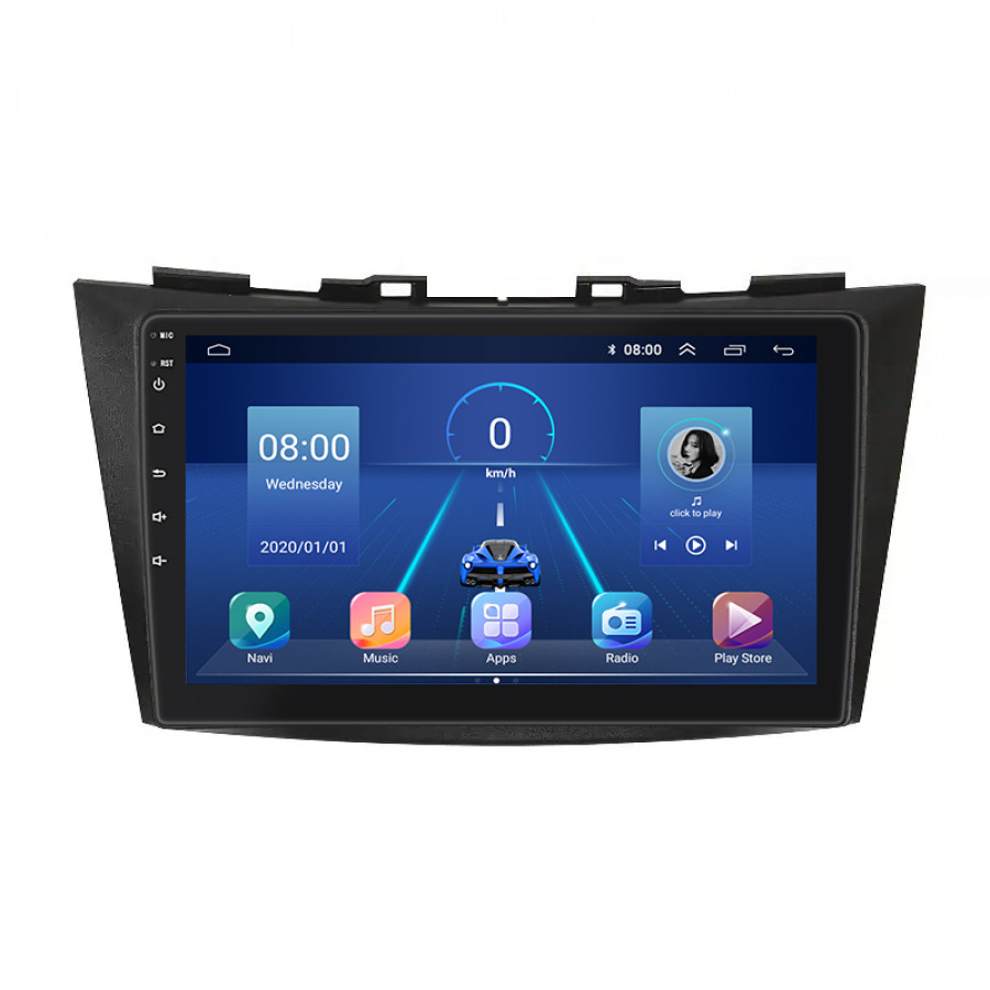 Штатная магнитола Lesko для Suzuki Swift IV 2011-2013 экран 9" 4/64Gb 4G Wi-Fi GPS Top