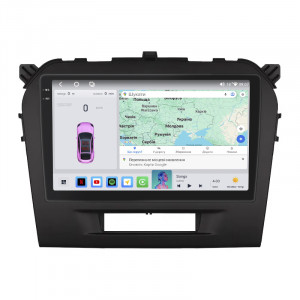 Штатная магнитола Lesko для Suzuki Vitara II 2014-2019 экран 9" 4/64 QLED CarPlay 4G Wi-Fi GPS 360 Prime