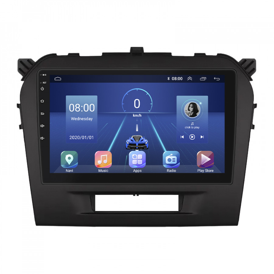 Штатная магнитола Lesko для Suzuki Vitara II 2014-2019 экран 9" 6/128Gb 4G Wi-Fi GPS Top