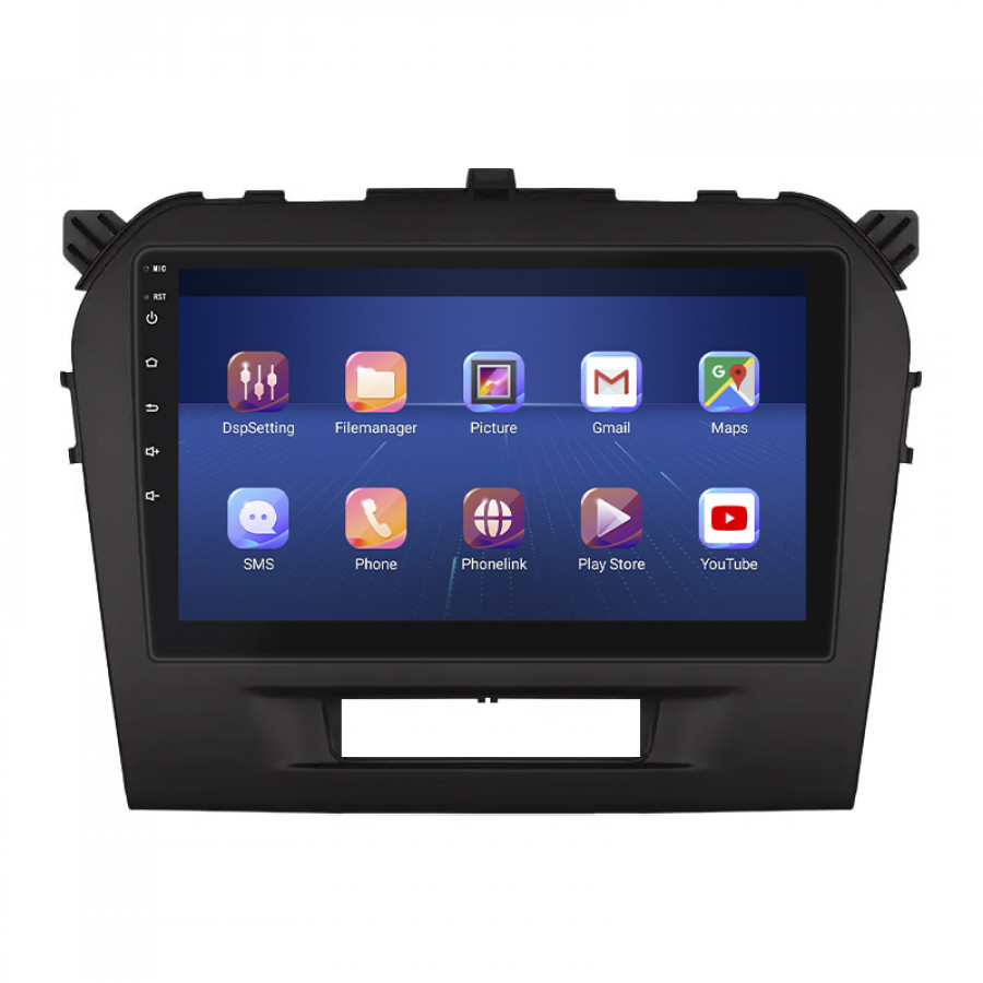 Штатная магнитола Lesko для Suzuki Vitara II 2014-2019 экран 9" 6/128Gb 4G Wi-Fi GPS Top