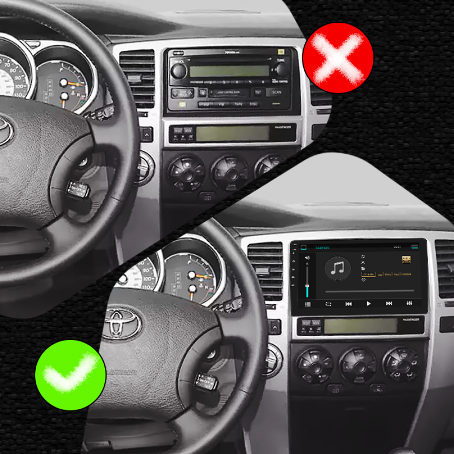 Штатная магнитола Lesko для Toyota 4Runner IV 2002-2005 экран 9" 2/32Gb 4G Wi-Fi GPS Top