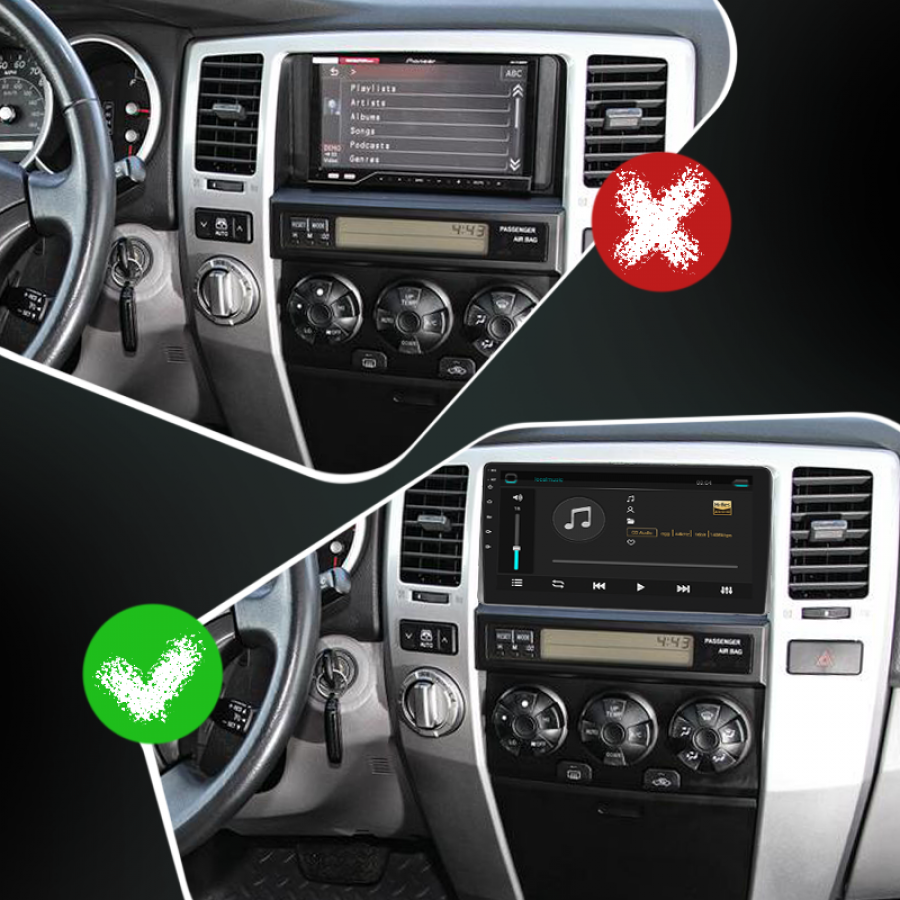 Штатная магнитола Lesko для Toyota 4Runner IV 2002-2005 экран 9" 4/64Gb 4G Wi-Fi GPS Top